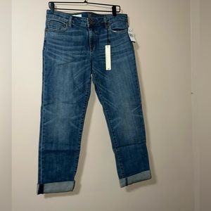 Kut from the Kloth Catherine Boyfriend Size 10 Dark Blue Washed Jeans